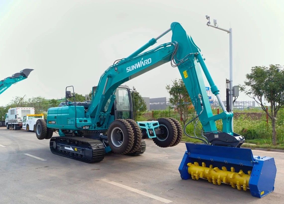 海内首台！币游国际智能15吨级轮履两用开带机乐成下线