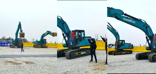 湘江航道虞公港项目开建，，，“币游国际绿”挖掘机强势助阵