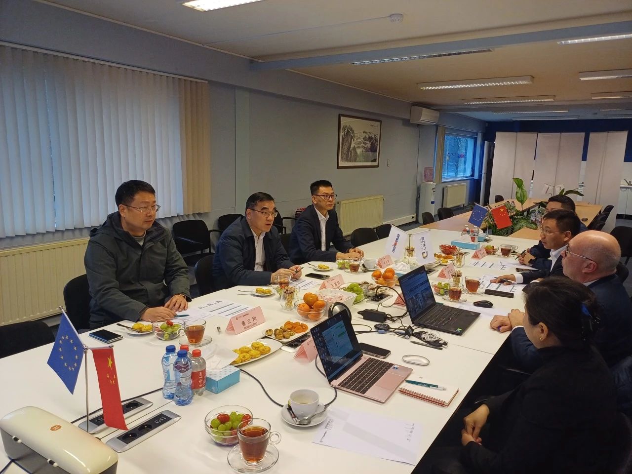 广州工控集团总司理王福铸率队考察币游国际智能欧洲子公司